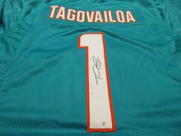 Tua Tagovailoa of the Miami Dolphins signed autographed football jersey PAAS COA 601