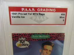 Vanilla Ice 1991 Pro Set Yo! MTV Raps #86 graded PAAS Mint 9