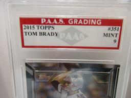 Tom Brady New England Patriots 2015 Topps #351 graded PAAS Mint 9
