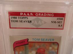 Tom Seaver Cincinnati Reds 1980 Topps #500 graded PAAS NM-MT 8.5