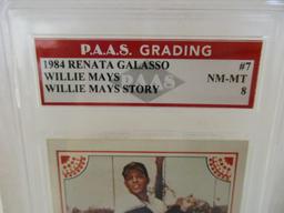 Willie Mays San Francisco Giants 1984 Renata Galasso Willie Mays Story #7 graded PAAS NM-MT 8