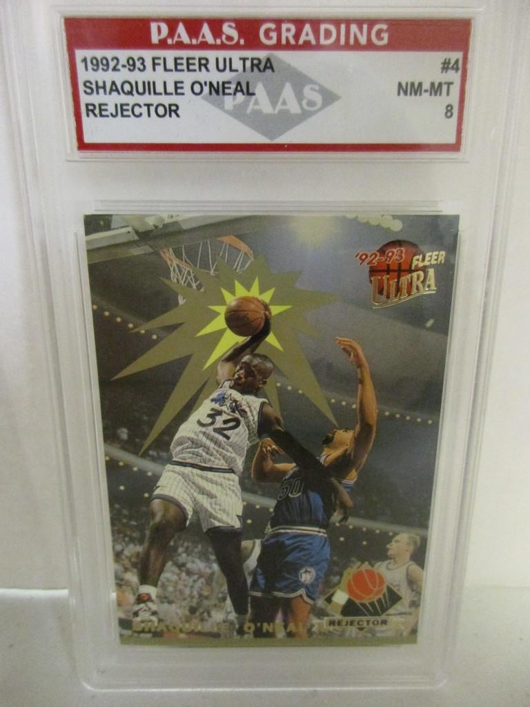 Shaquille O'Neal Orlando Magic 1992-93 Fleer Ultra Rejector #4 graded PAAS NM-MT 8