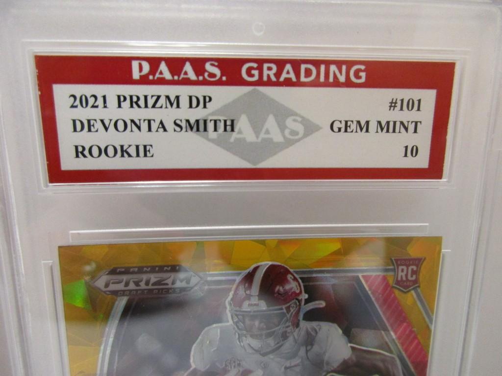 Devonta Smith Alabama 2021 Prizm Draft Picks ROOKIE Gold Prizm #101 graded PAAS Gem Mint 10