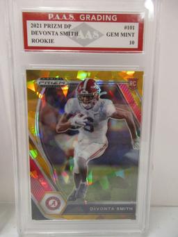 Devonta Smith Alabama 2021 Prizm Draft Picks ROOKIE Gold Prizm #101 graded PAAS Gem Mint 10