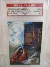 Mike Trout LA Angels 2020 Stadium Club Power Zone #PZ-3 graded PAAS Gem Mint 9.5