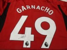 Alejandro Garnacho of Manchester United signed autographed soccer jersey PAAS COA 608