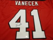 Vitek Vanecek of the NJ Devils signed autographed hockey jersey PAAS COA 110