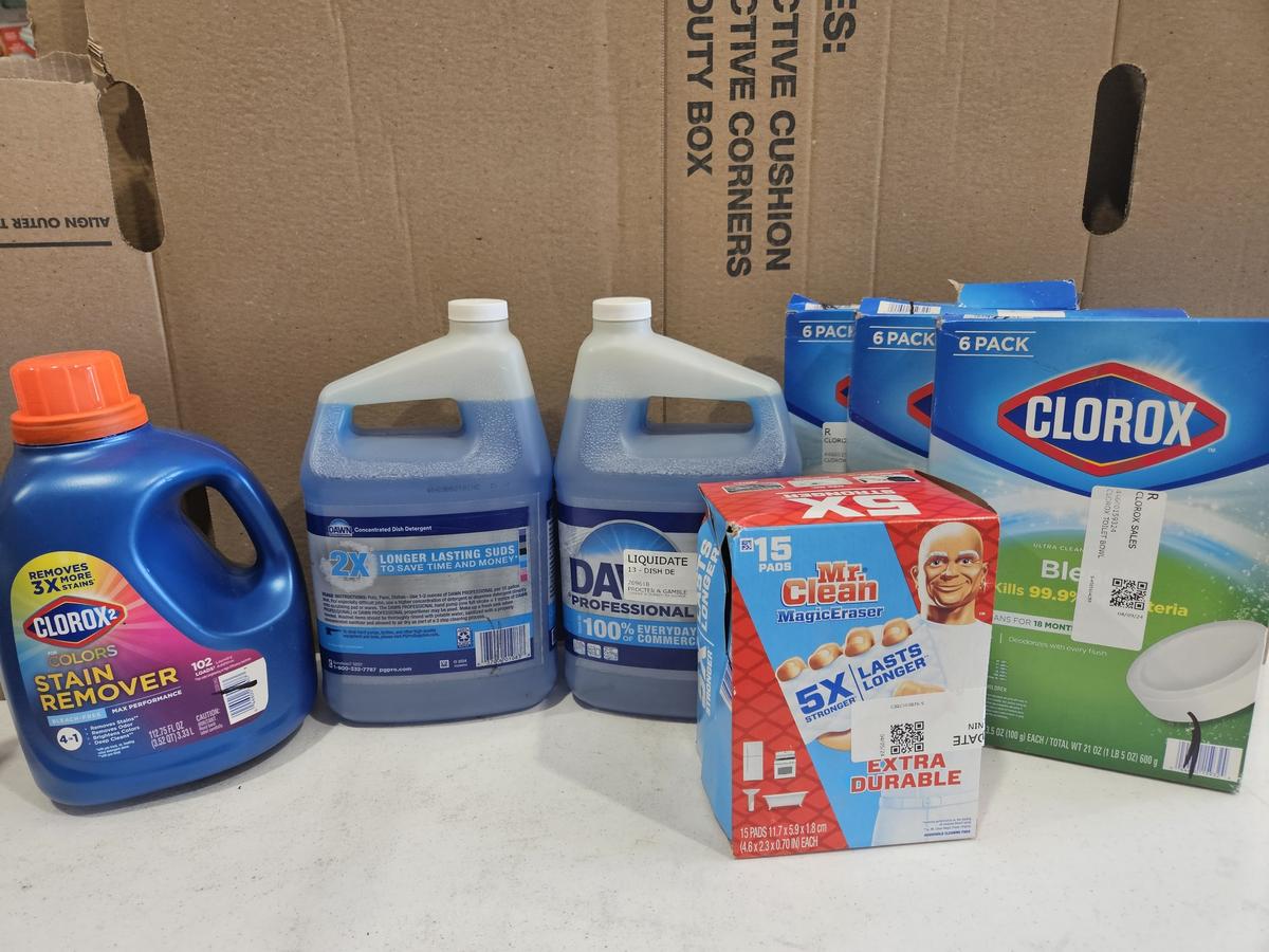 Cleaning Lot Mr. Clean, Clorox, Dawn Soap & More