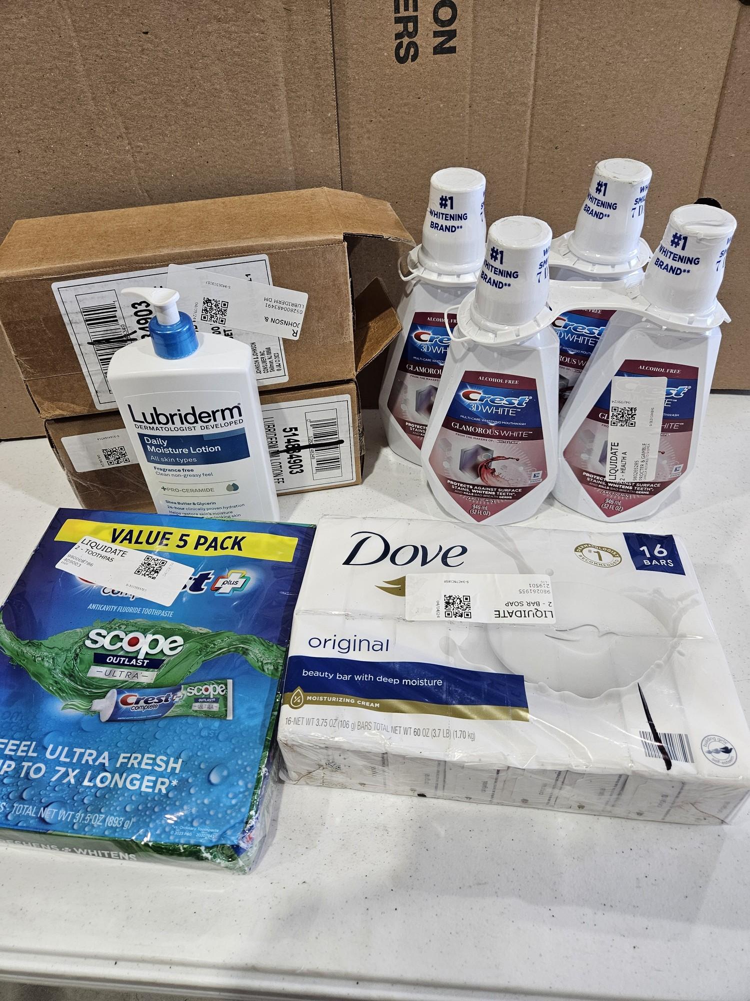 Dove Soap - Degree Deodorant - Lubriderm - Crest & More