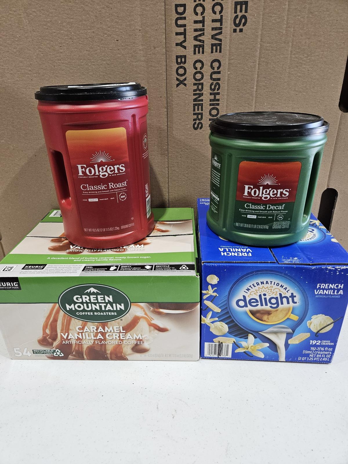 Folgers Classic Roast - DONUT SHOP Pods 100 - Delight French Vanilla Creamer