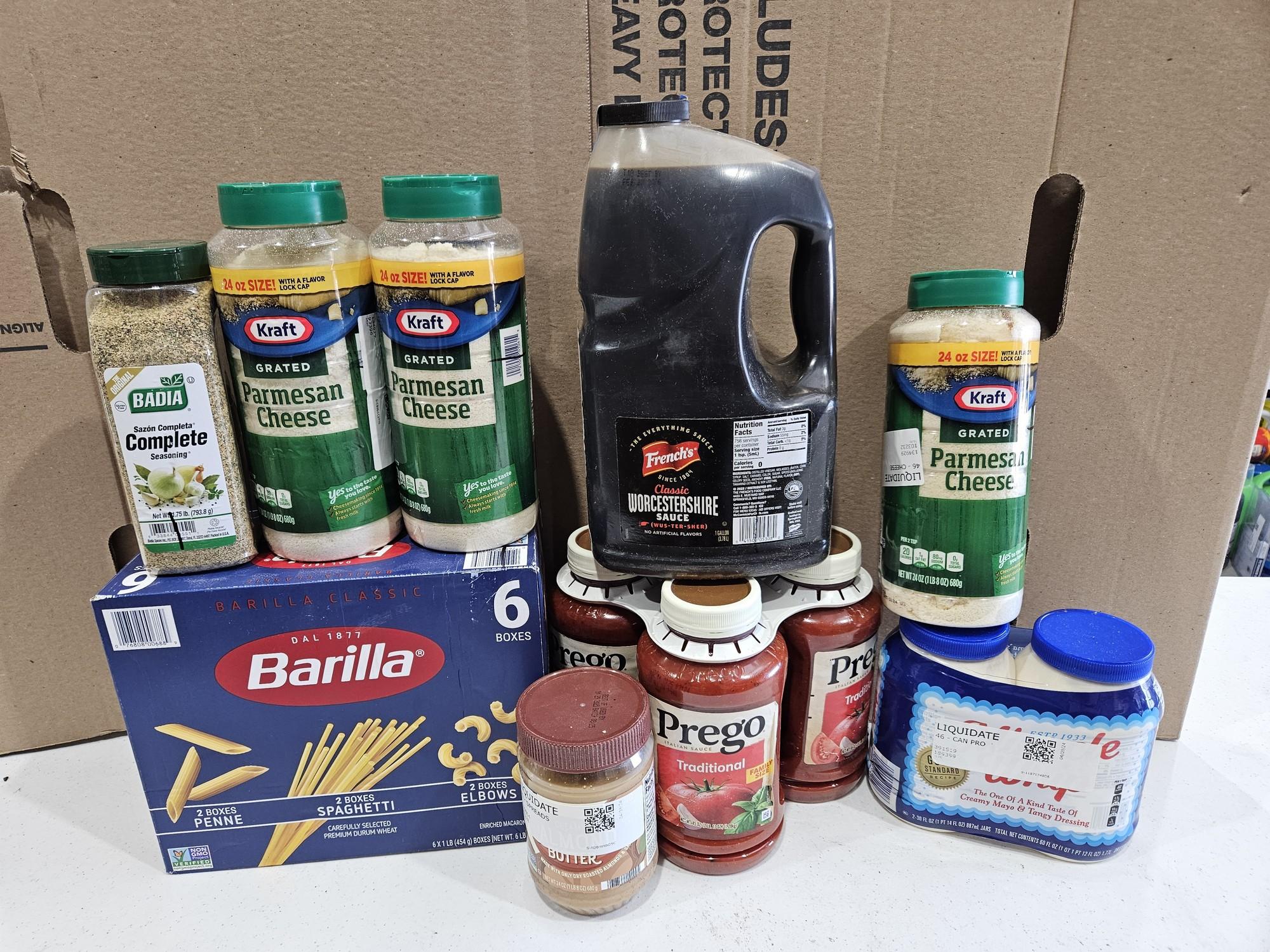 Food Lot / Barilla Pasta / Prego Sauce / Cheese & More