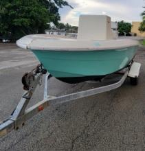 1998 19' Sea Pro Center Console Project Open Boat Engine Trailer