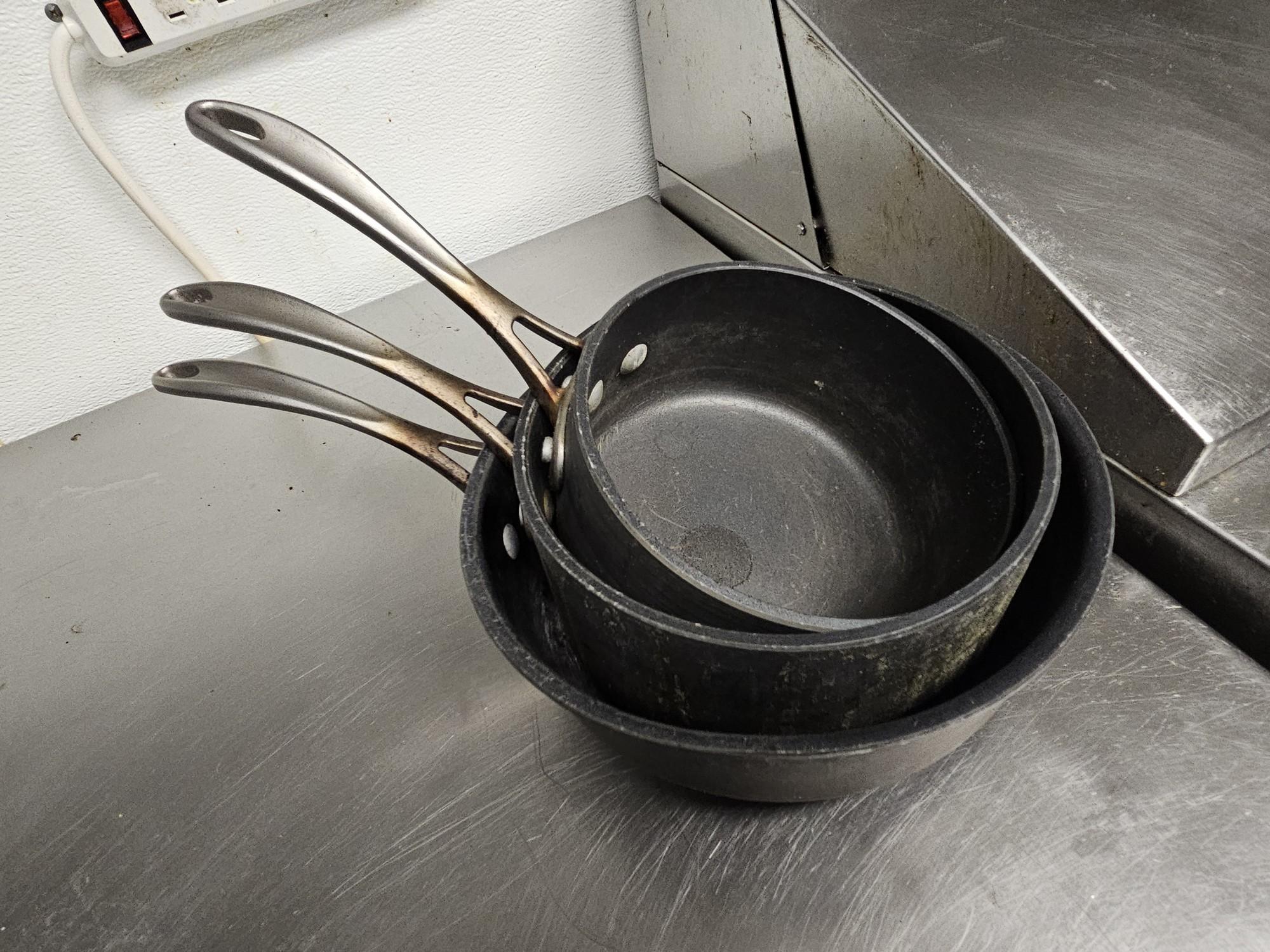 Large Frying Pan and Sauce Pots
