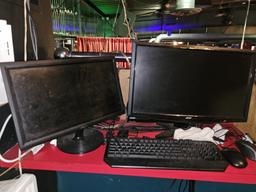 Desktop Computer with Monitors