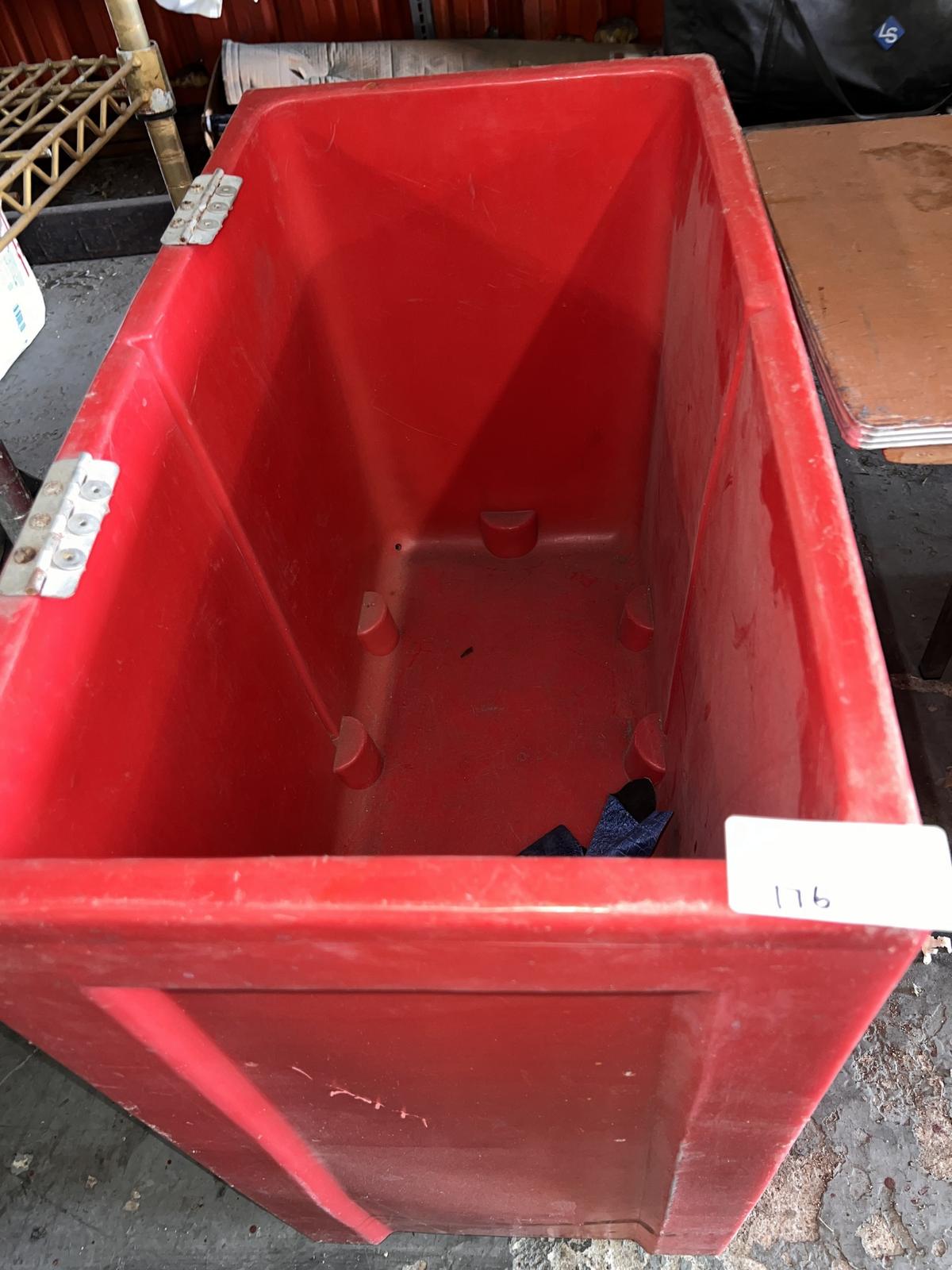 Rolling Red Ice Bin