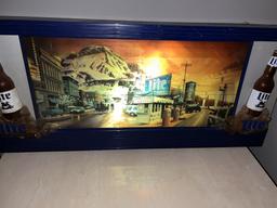 Miller Light Sign, Highly Collectable, Scrolling Various Scenes