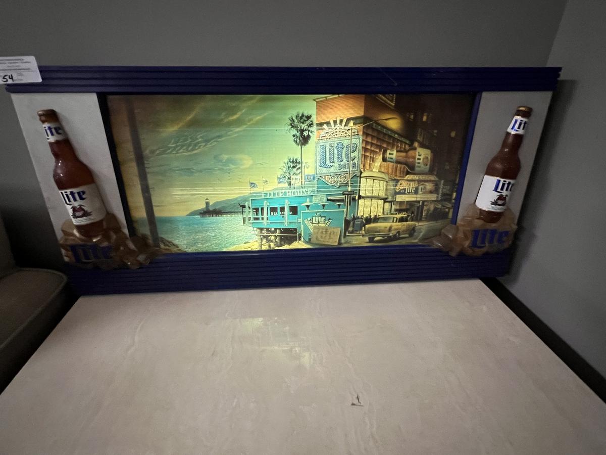 Miller Light Sign, Highly Collectable, Scrolling Various Scenes