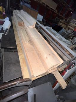 Assorted Wood Lot on Shop Table with Casters