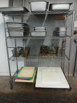 48" Stainless Steel Metro Rack / 4 Shelf Stainless Steel Racking (NO CONTENTS) - Please see pics for