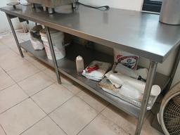 10' Stainless Steel Work Top Table W/ Under Shelf - ALL Stainless Steel table - Please see pics for