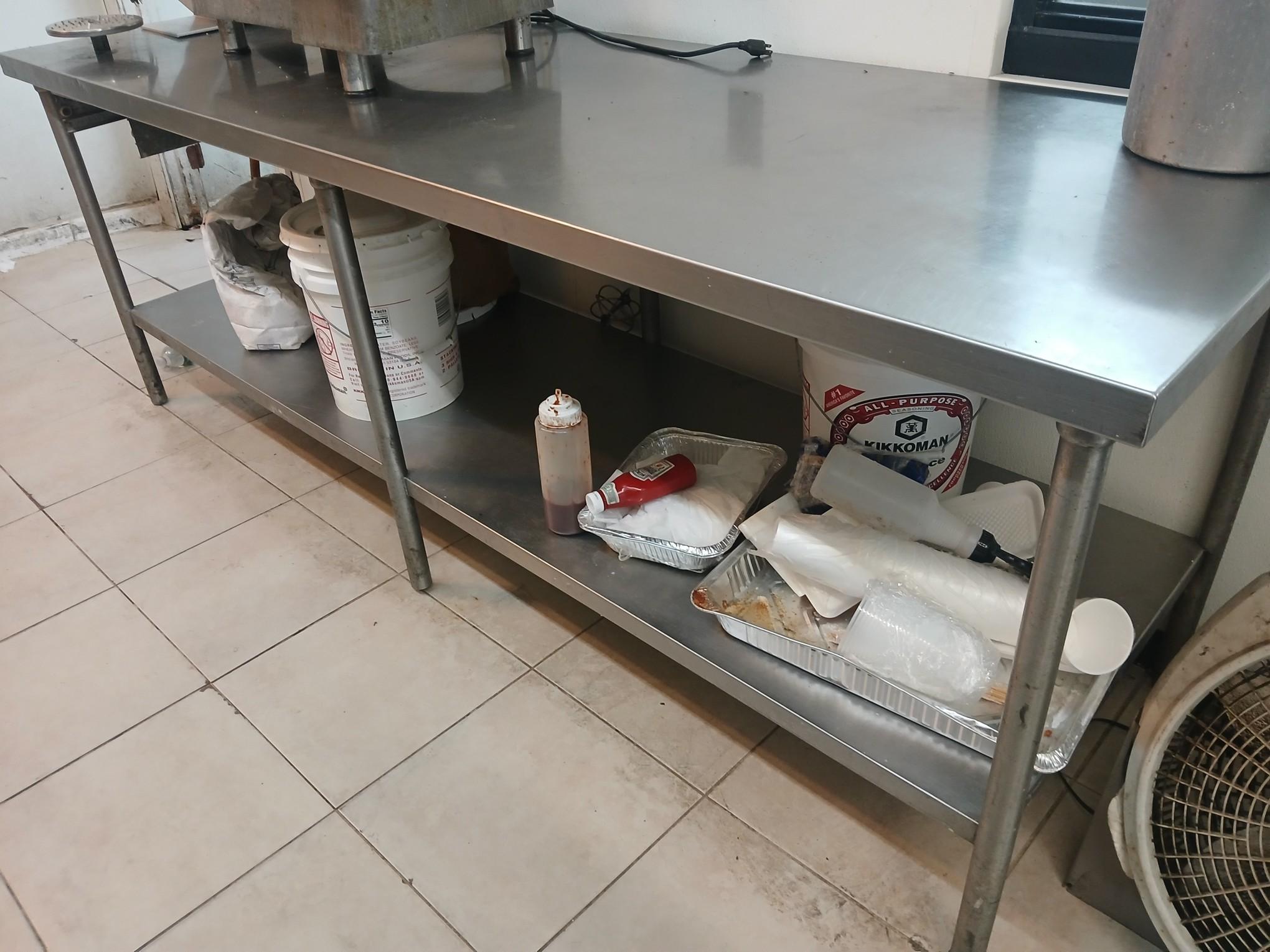 10' Stainless Steel Work Top Table W/ Under Shelf - ALL Stainless Steel table - Please see pics for