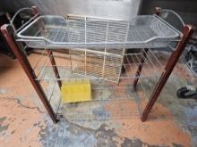 Three Tier Shelf Unit with Top Removable Basket
