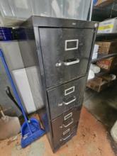 Four Drawer Locking Metal File Cabinet