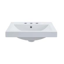 RYVYR Semi-Recessed Ceramic Vessel Sink With Widespread Drillings CSR215RC-3