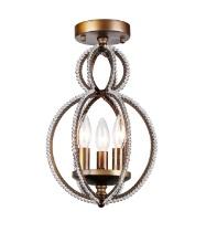 Warehouse of Tiffany 3-Lighting Flush Mount in Antique Bronze Finish RL7976