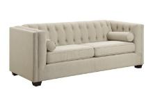 Coaster Oatmeal Fabric Sofa 504904