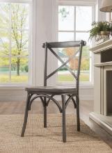Acme Set of 2 Side Chair in Gray Oak and Sandy Gray Finish 60122