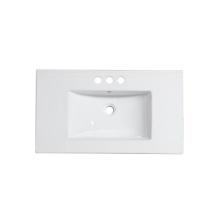 Saint Birch White Ceramic Single Bathroom Vanity Top With Sink DOBB0032VTW