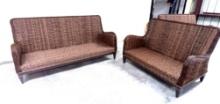 Havana 2 Piece Set, (1) Sofa and (1) Love Seat, This is Made of Heavy Duty Resin and Powder Coated A