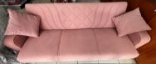 7' Maroon Futon / Couch W/ Arms & Throw Pillows - BRAND NEW 7' Couch / Futon W/ Arms & Pillows - Thi