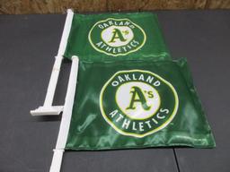 Oakland A's MLB Licensed 2 Sided Car Flags NEW!!! Box 126
