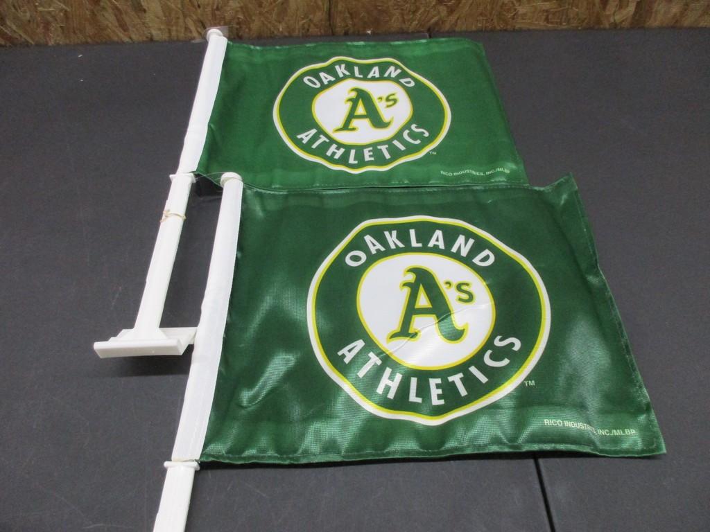 Oakland A's MLB Licensed 2 Sided Car Flags NEW!!! Box 126