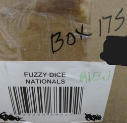 Washington Nationals MLB Fuzzy Dice NWT Box 175