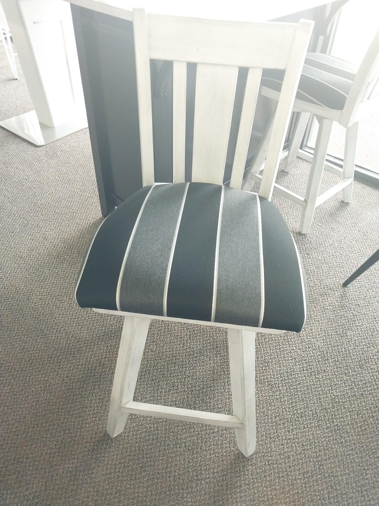 Solid Wood Black/Whitewash Island Kitchen Island with 2 Swivel Stools - 24 x 48 in