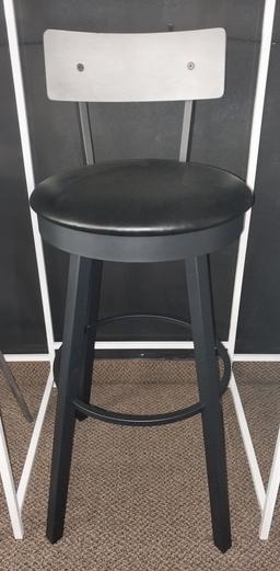 Amisco Counter Swivel Chair in Black and Grey