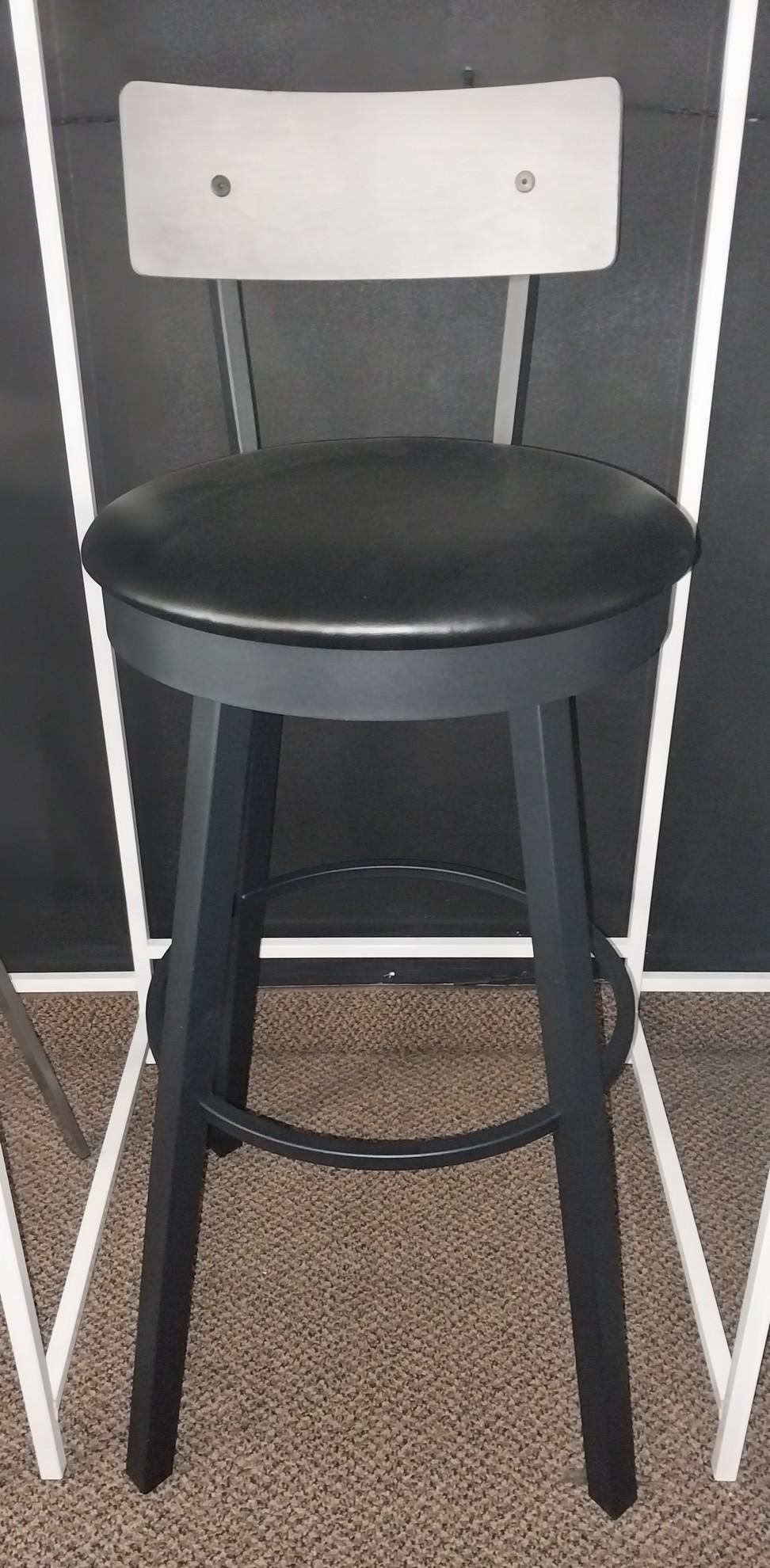Amisco Counter Swivel Chair in Black and Grey