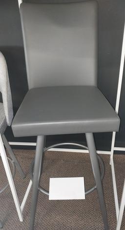 Amisco Counter Swivel Chair in Grey on Grey