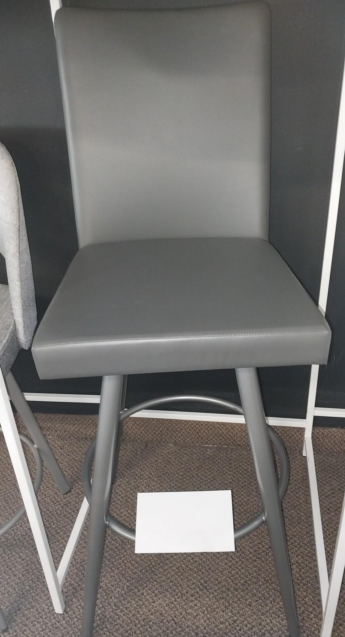 Amisco Counter Swivel Chair in Grey on Grey