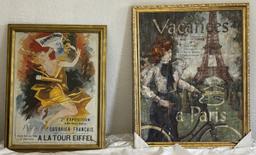 Vintage Paris Art Prints in Ornate Gold Frames