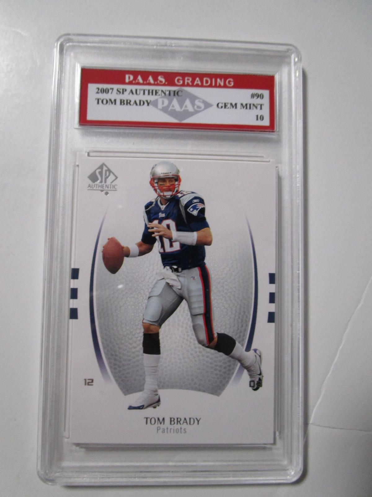 Tom Brady Patriots 2007 SP Authentic #90 graded Gem Mint 10