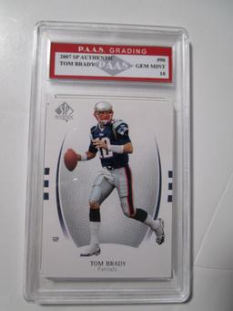 Tom Brady Patriots 2007 SP Authentic #90 graded Gem Mint 10