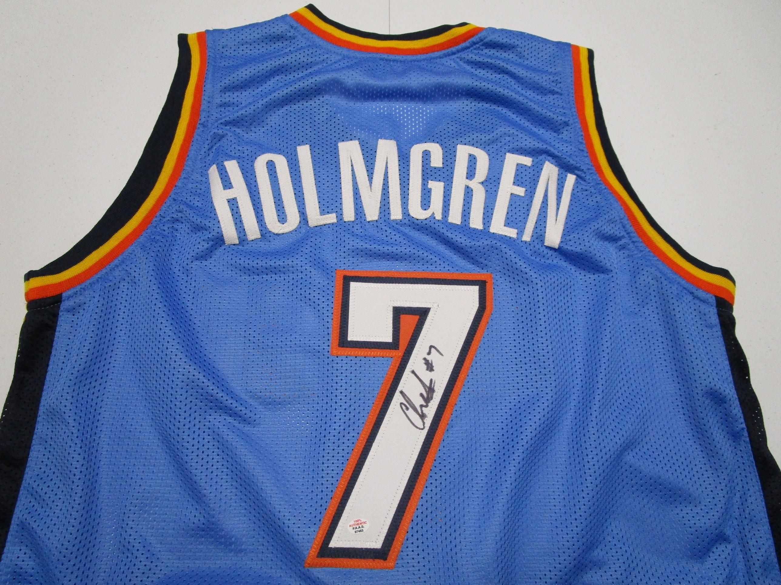 Chet Holmgren of the OKC Thunder signed autographed basketball jersey PAAS COA 463
