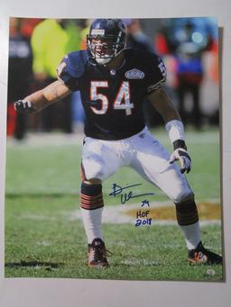 Brian Urlacher of the Chicago Bears signed autographed 16x20 photo PAAS Sticker 979