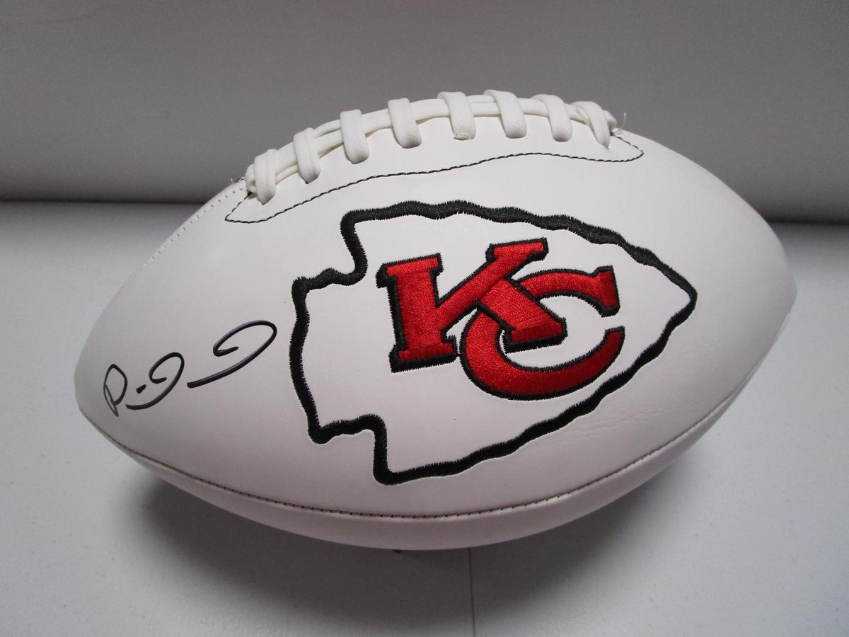 Patrick Mahomes of the KC Chiefs signed autographed full size logo football TAA COA 867