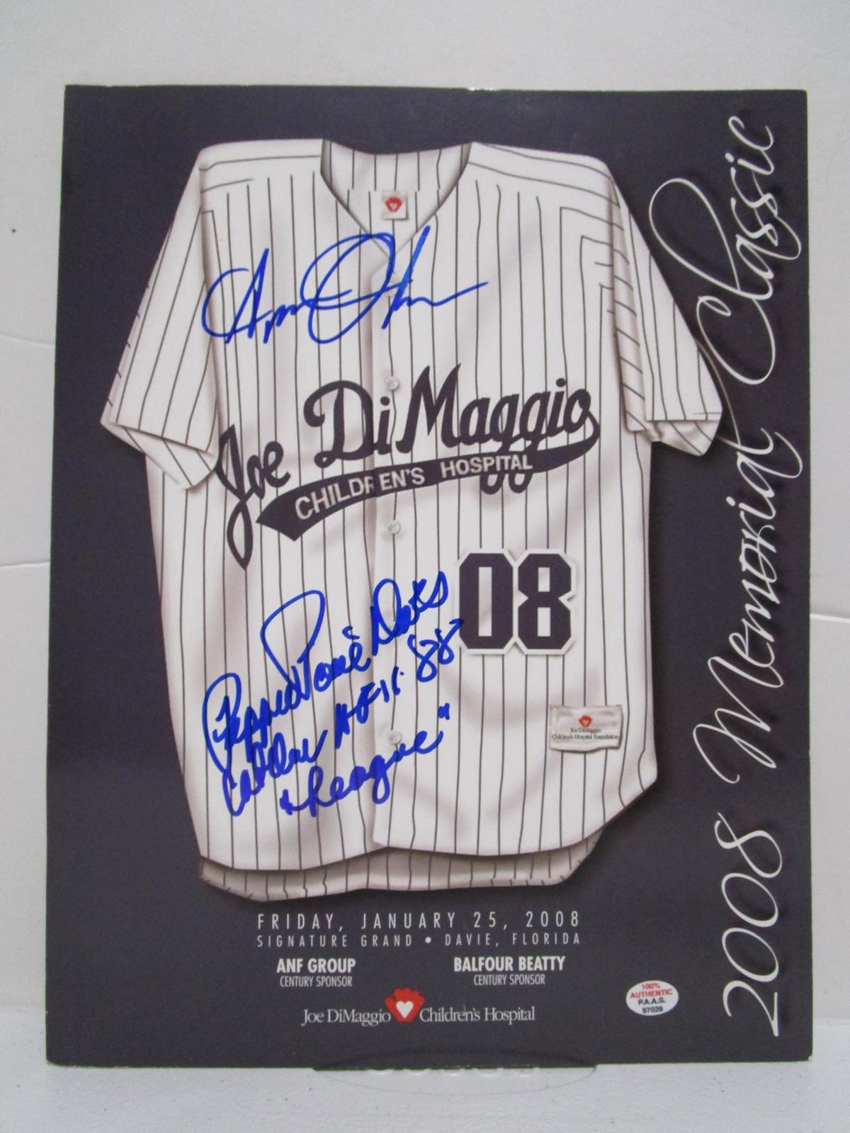 Pepper Davis Amos Otis of the Yankees signed autographed program PAAS COA 029