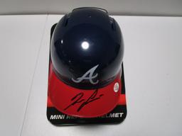 Ronald Acuna Jr of the Atlanta Braves signed autographed mini batting helmet PAAS COA 941